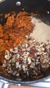nuts, breadcrumbs and egg added